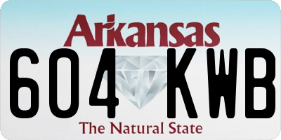 AR license plate 604KWB