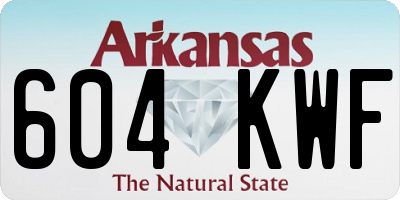 AR license plate 604KWF