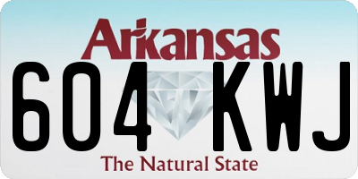 AR license plate 604KWJ
