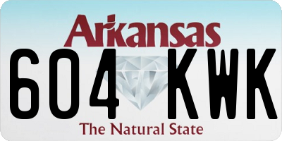 AR license plate 604KWK