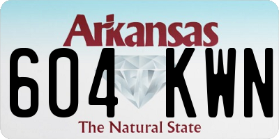 AR license plate 604KWN