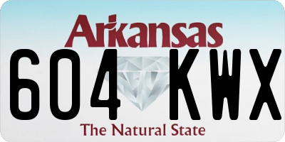 AR license plate 604KWX