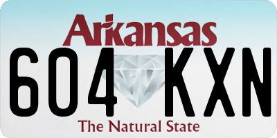 AR license plate 604KXN