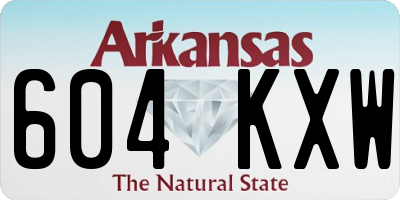 AR license plate 604KXW