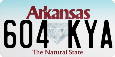 AR license plate 604KYA