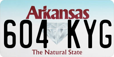 AR license plate 604KYG