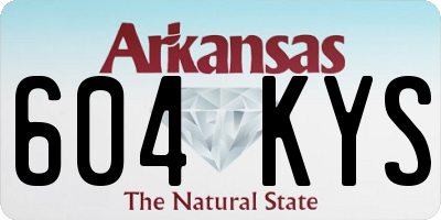 AR license plate 604KYS