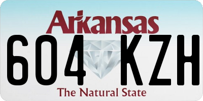 AR license plate 604KZH