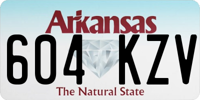 AR license plate 604KZV