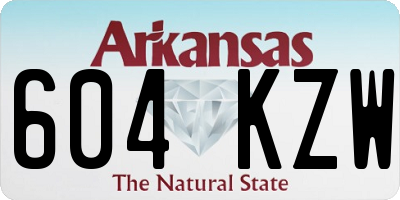 AR license plate 604KZW