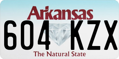 AR license plate 604KZX