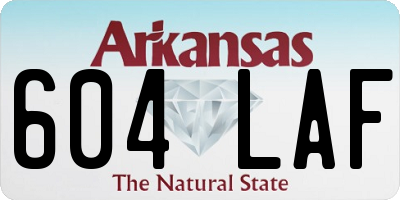 AR license plate 604LAF