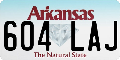 AR license plate 604LAJ