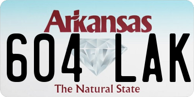 AR license plate 604LAK