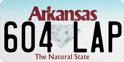 AR license plate 604LAP