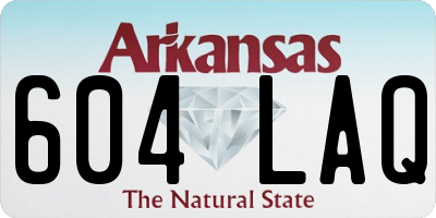 AR license plate 604LAQ