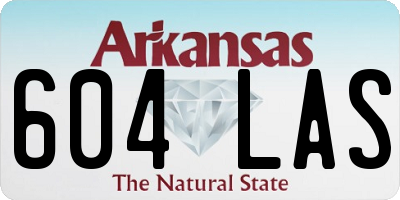 AR license plate 604LAS