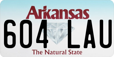 AR license plate 604LAU