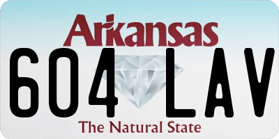 AR license plate 604LAV