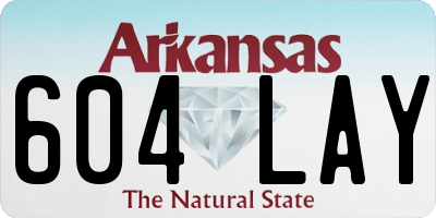 AR license plate 604LAY