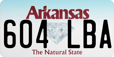 AR license plate 604LBA