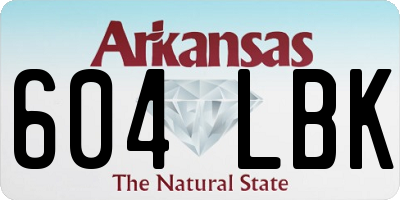 AR license plate 604LBK