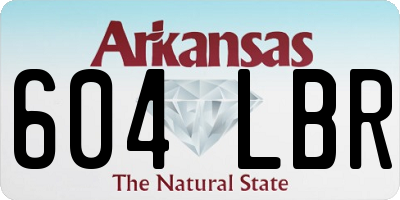 AR license plate 604LBR