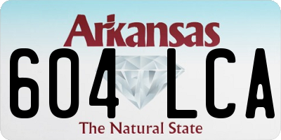 AR license plate 604LCA