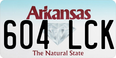AR license plate 604LCK
