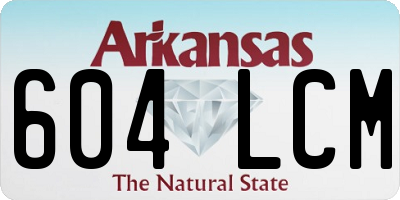 AR license plate 604LCM