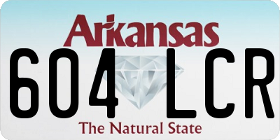 AR license plate 604LCR