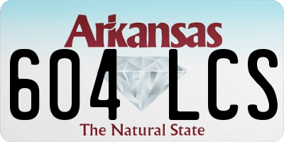 AR license plate 604LCS