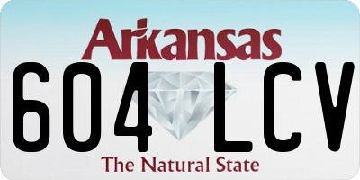 AR license plate 604LCV