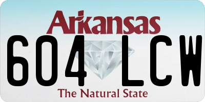 AR license plate 604LCW