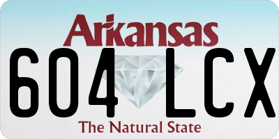 AR license plate 604LCX