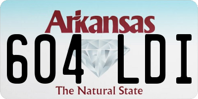 AR license plate 604LDI