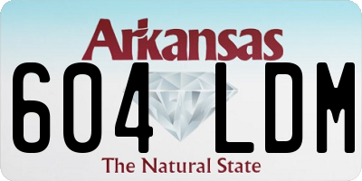 AR license plate 604LDM