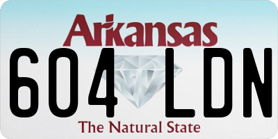 AR license plate 604LDN