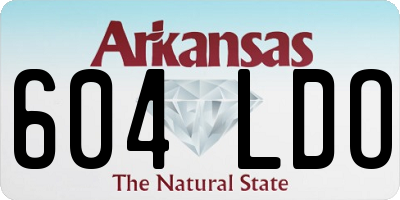 AR license plate 604LDO
