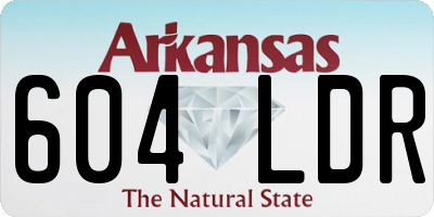 AR license plate 604LDR