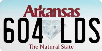 AR license plate 604LDS