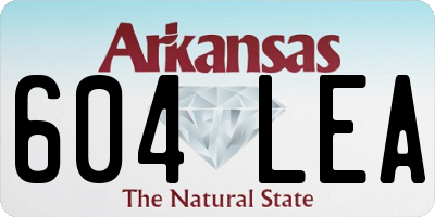 AR license plate 604LEA