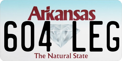 AR license plate 604LEG