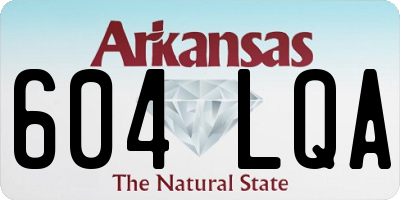 AR license plate 604LQA
