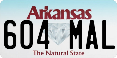 AR license plate 604MAL