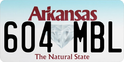 AR license plate 604MBL