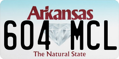 AR license plate 604MCL