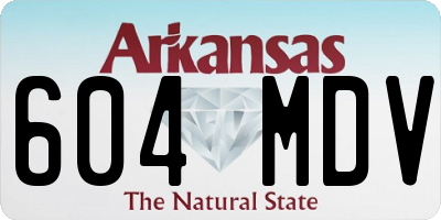 AR license plate 604MDV