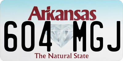 AR license plate 604MGJ