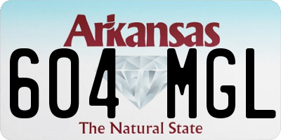 AR license plate 604MGL